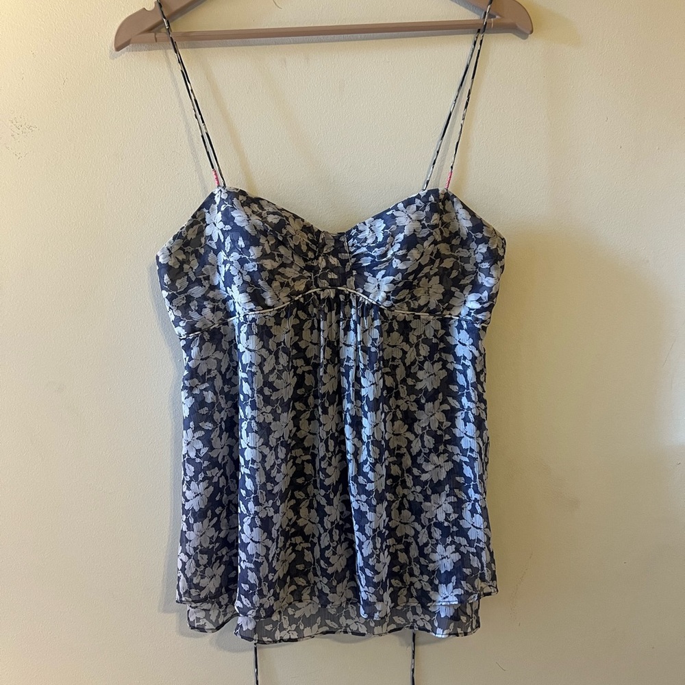 Floral flowy baby-doll style tank-top
